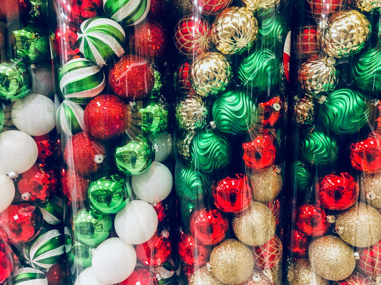 red and green plastic pack